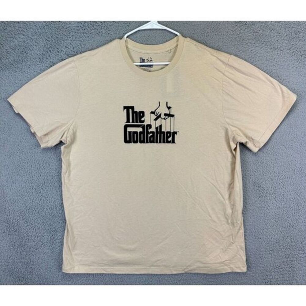 The God Father T-Shirt Adult‎ 3XL Beige Graphic Print Short Sleeve Tee Mens NEW